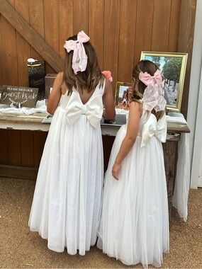Show Me Your MuMu Little Girls Ivory Full-Tulle Flower Girl Dress
